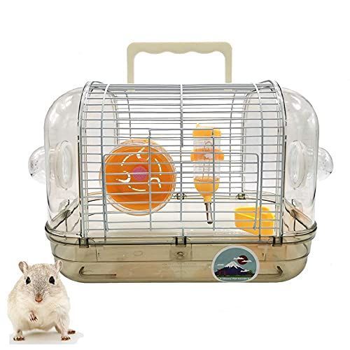 Gifty ハムスター ケージ 4点セット ゴールデン 飼育 ゲージ 回し車 小動物 お出かけ キャリー ハリネズミ ジャンガリアン