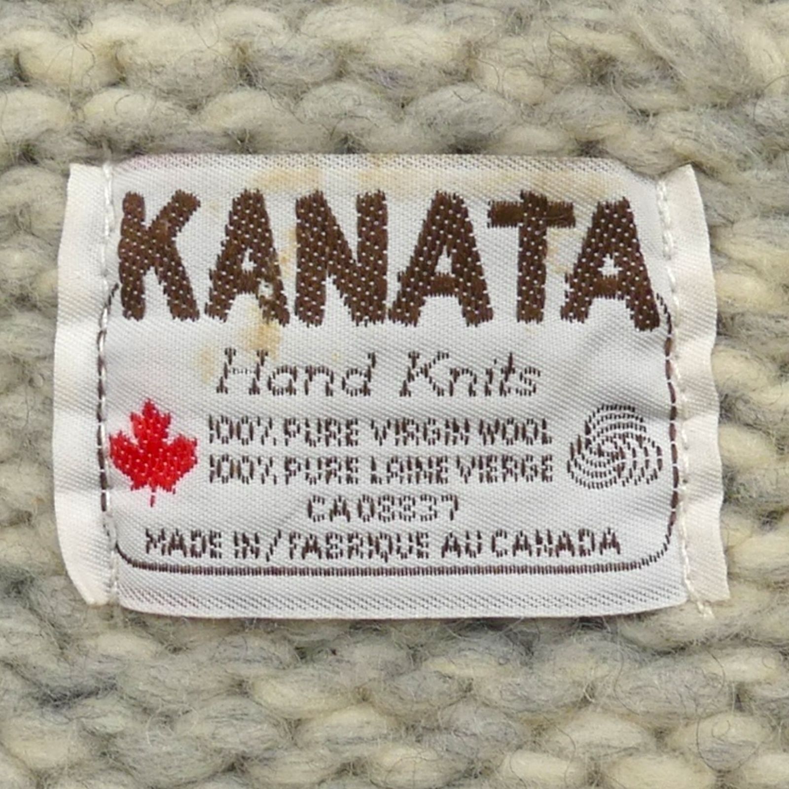 カウチン セーター kanata ニット L カナダ製 カナタ グレー 鹿