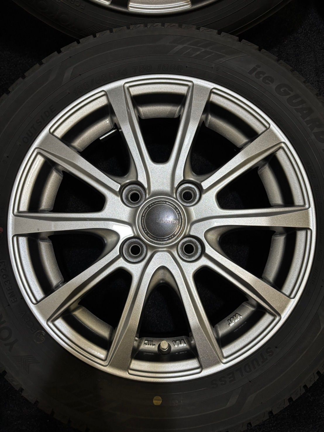 155/65R14 YOKOHAMA/ice GUARD iG60 23年製 MILLOUS 14インチ