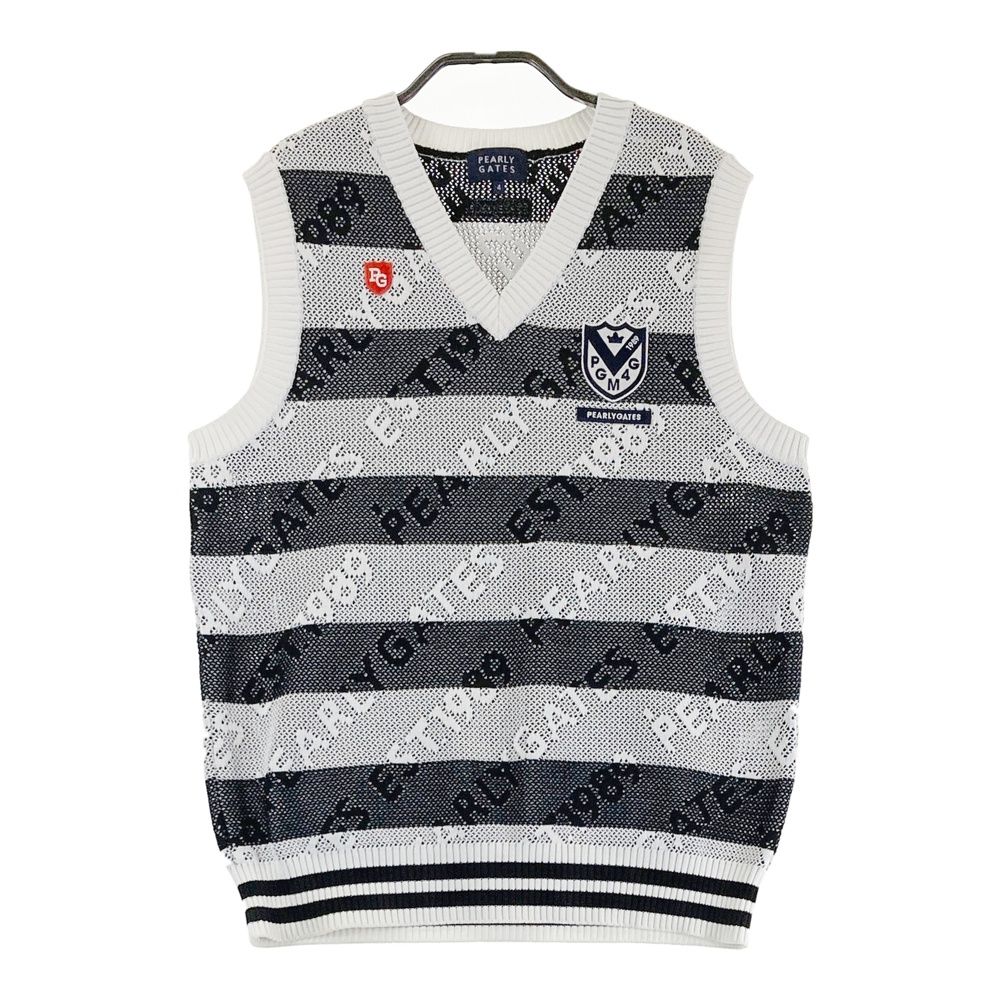 サイズ：4 PEARLY GATES パーリーゲイツ Vネック ニットベスト