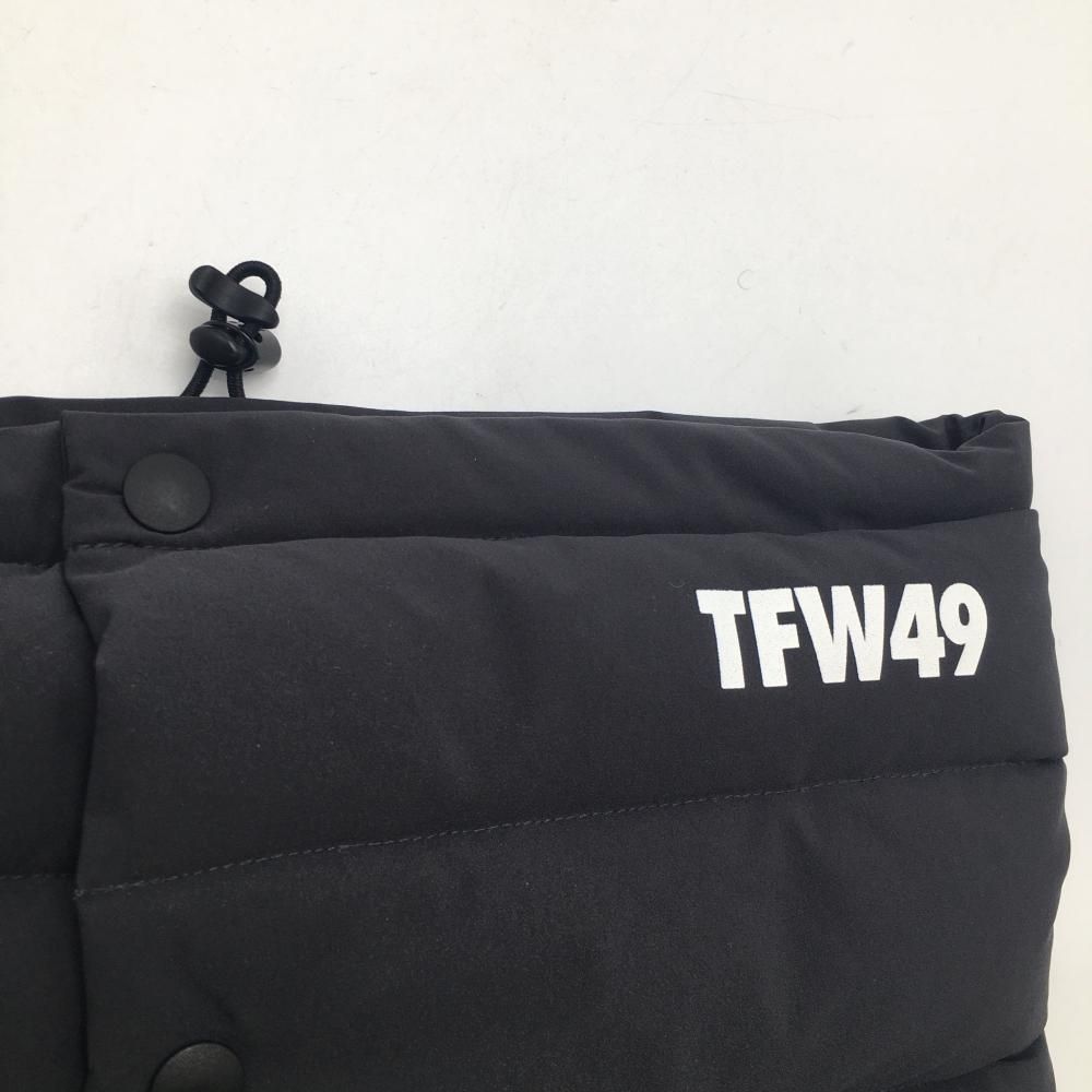 超美品】ティーエフダブリュー ネックウォーマー グレー×白 ロゴ