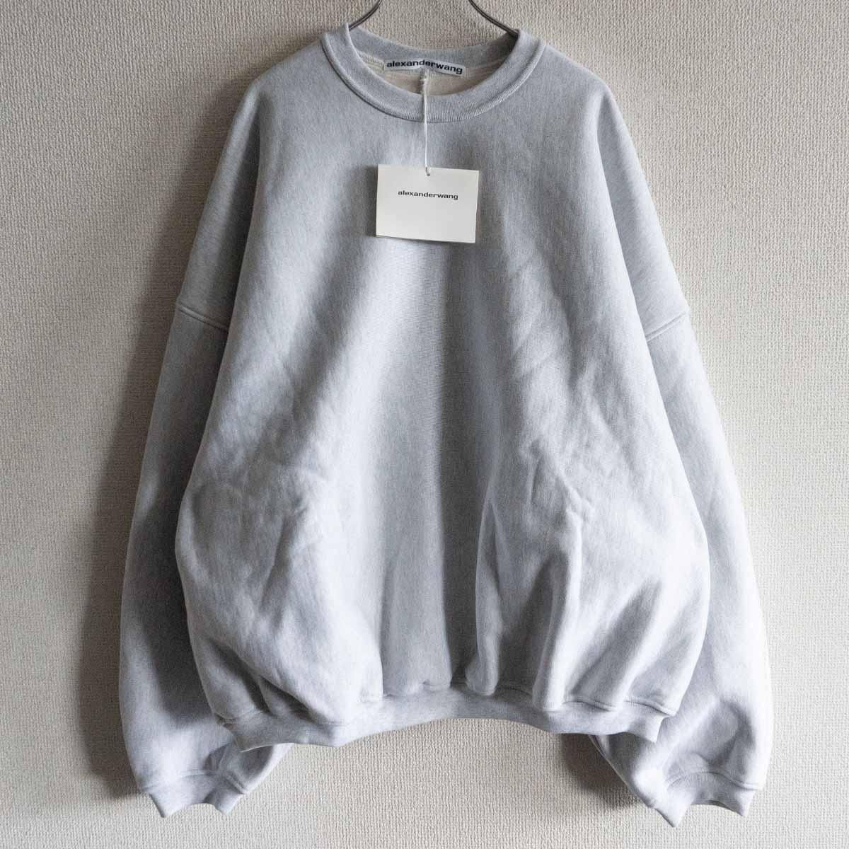 極美品】ALEXANDERWANG【オーバーサイズ スウェット】S グレー 極美品】ALEXANDERWANG【オーバーサイズ スウェット】S グレー