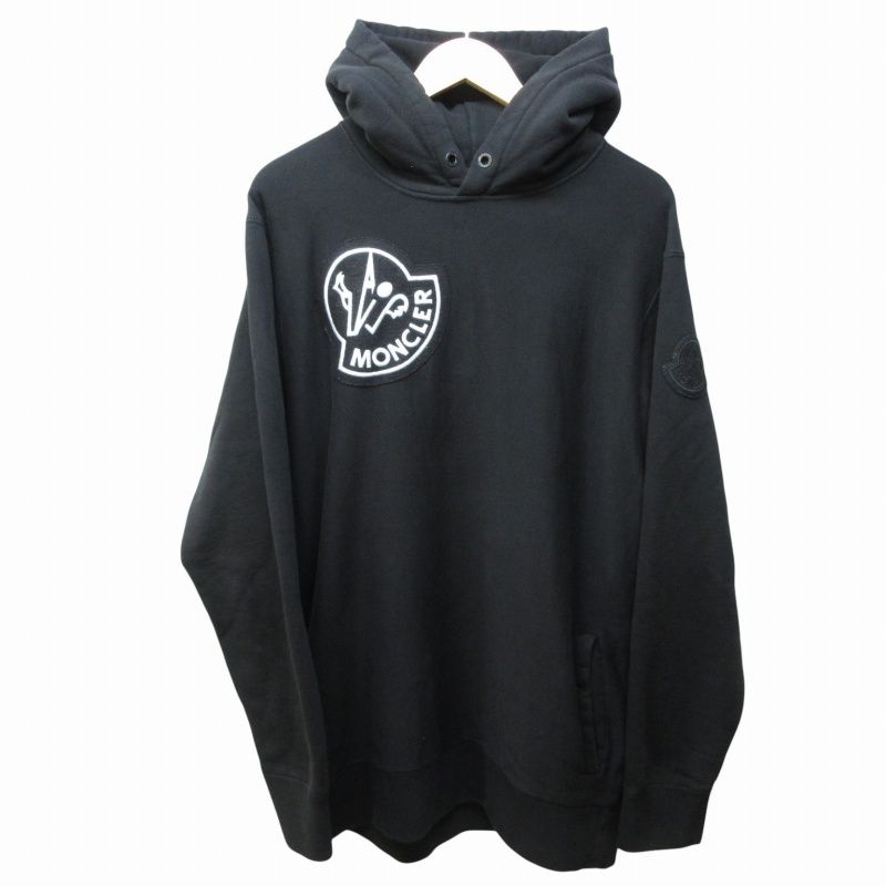 MONCLER モンクレール ロゴワッペン パーカー フーディー ブラック 黒