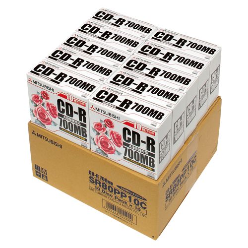 2営業日で発送 MITSUBISHI 三菱電機 三菱 SR80PP10C スリムケース プリンタブル 100枚パック