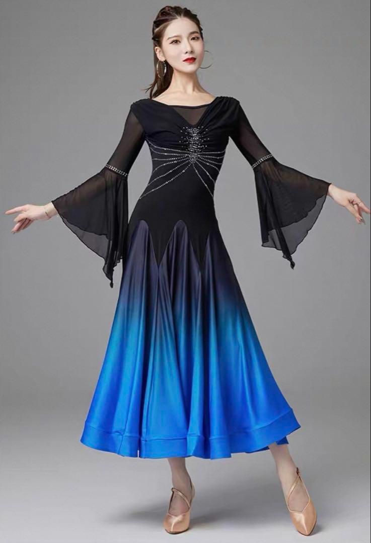 ストーン付きスタンダードドレス?練習から発表会・ダンスパーティーに