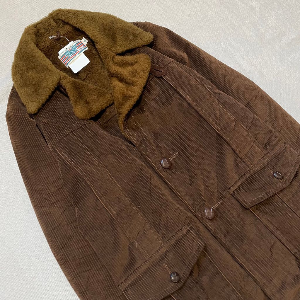 PUT・ON SHOP ジャケット ランチコート コーデュロイ 裏ボア 茶 No.F732