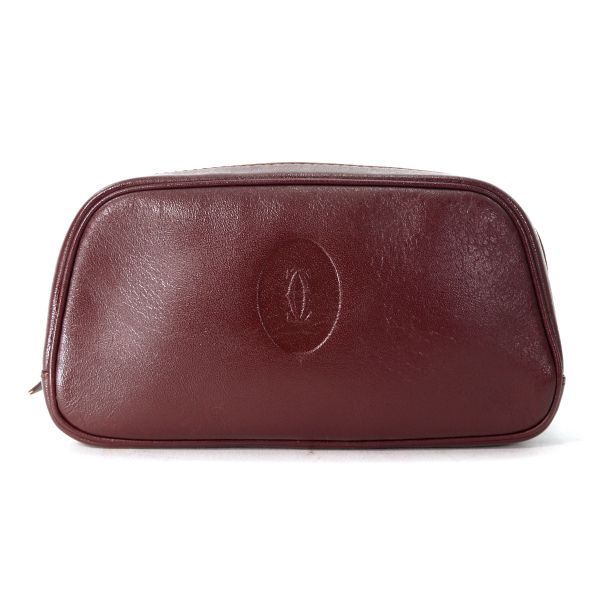 Cartier レザーポーチ・ペンケース（ボルドー） マストライン