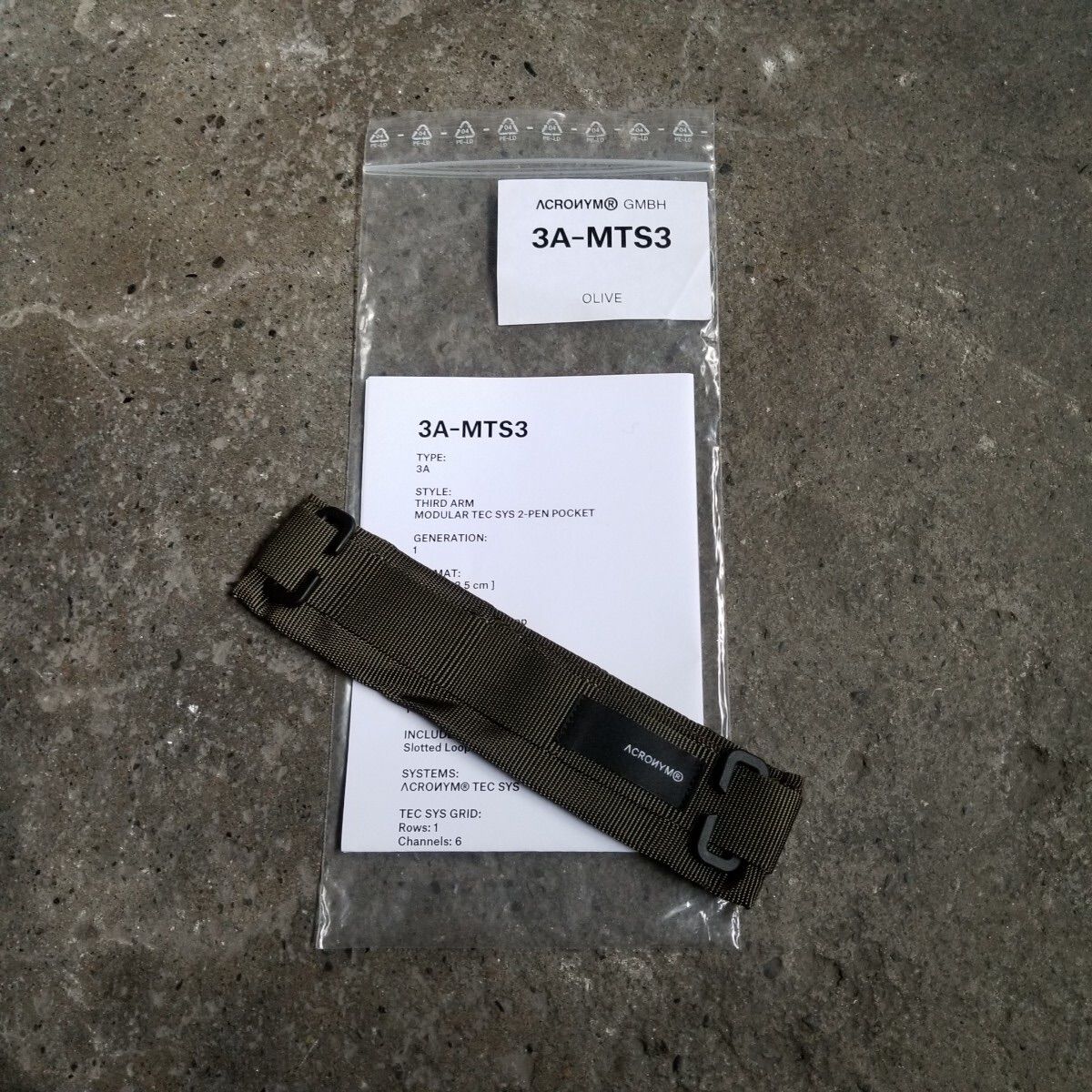 ACRONYM 3A-MTS3 THIRD ARM MODULAR TEC SYS 2-PEN POCKET 