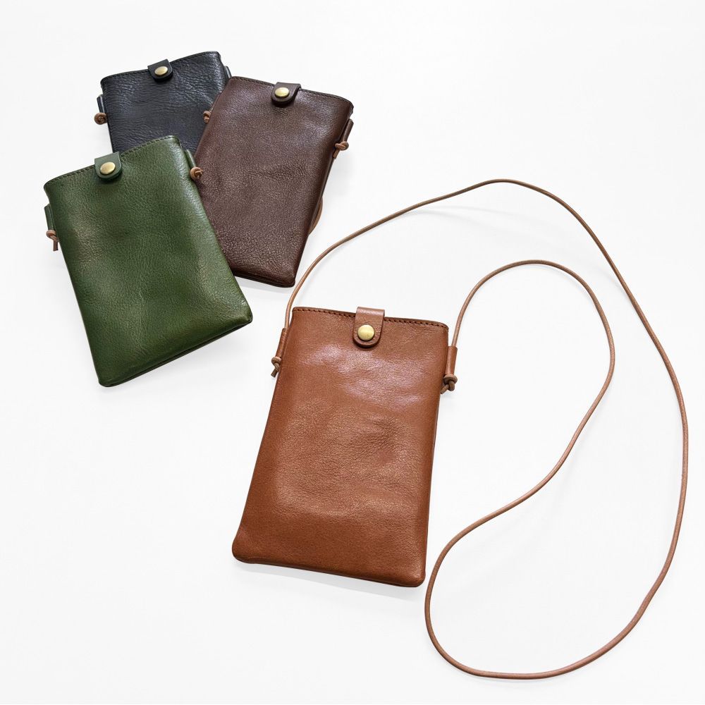 レザーネックポーチ 姫路産牛革 FS0489N DECORATOM_COM_BR