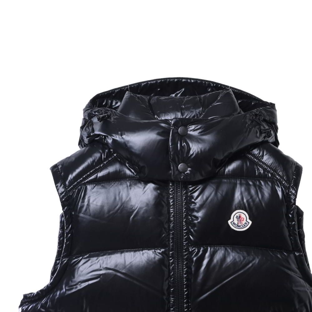 MONCLER LACET ジップ ダウンベスト 3 ブラック モンクレール