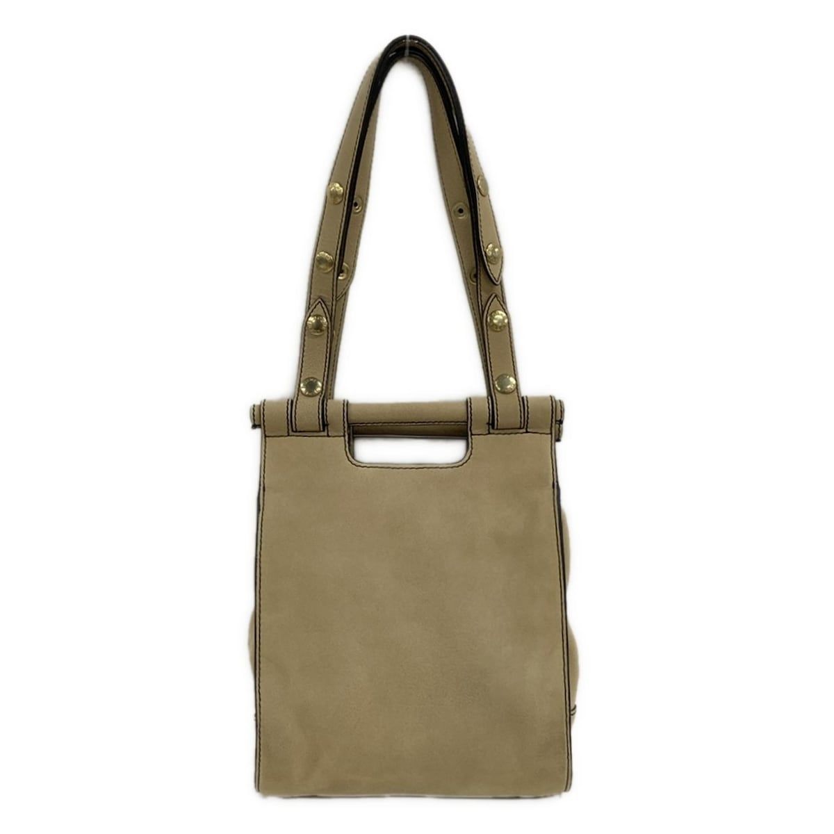 LOEWE ベージュレザーショルダーバッグ