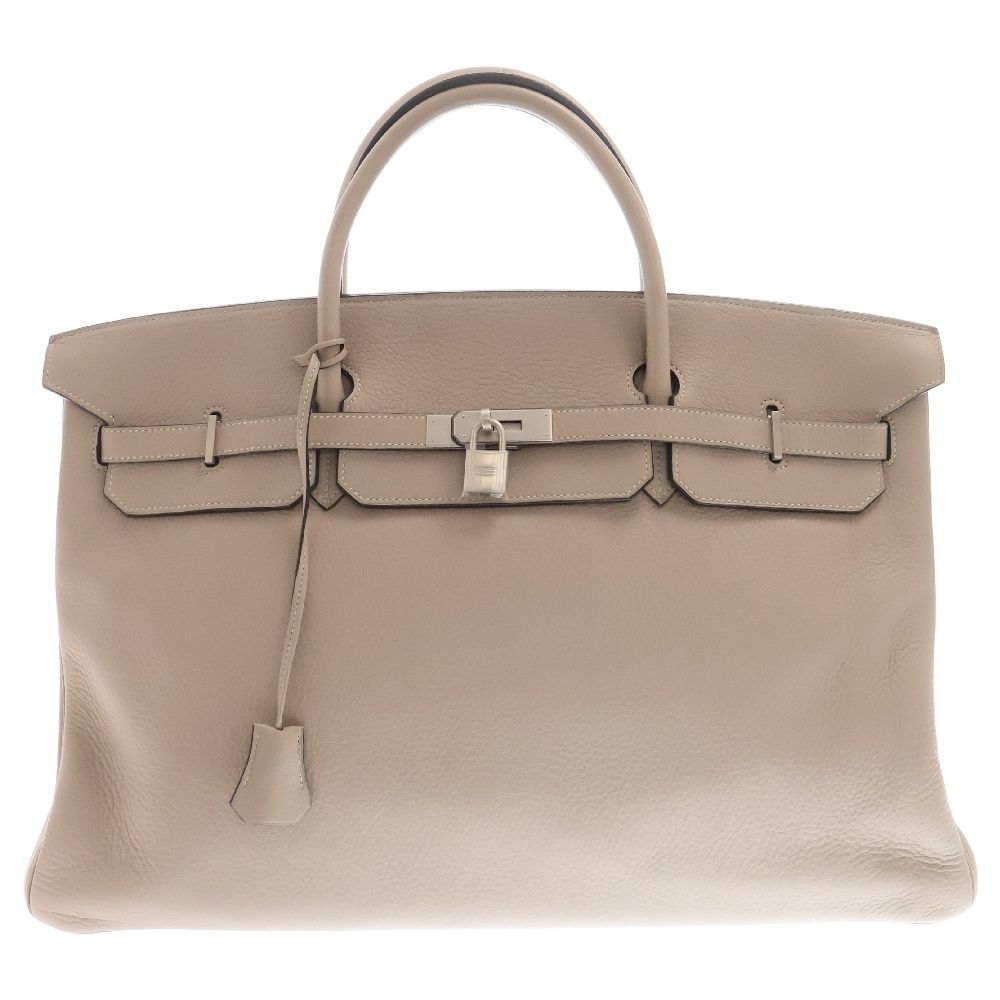 HERMES (エルメス) バーキン 40 トゴ ベージュー シルバー金具 □C刻印  