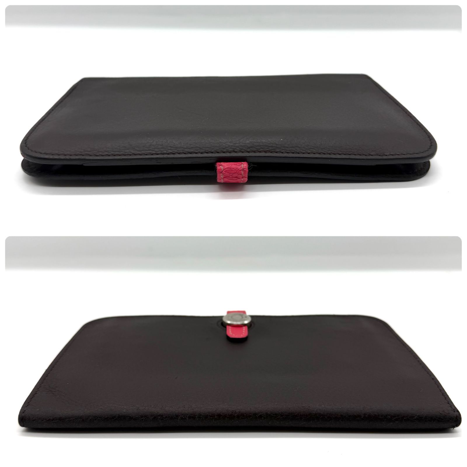 エルメス ドゴンデュオ バイカラー HERMES 二つ折り財布 ダーク  