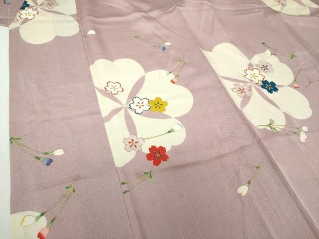 平和屋着物○上質な小紋 舞桜 鬼しぼ縮緬 金彩 正絹 逸品 DAAX4969ps