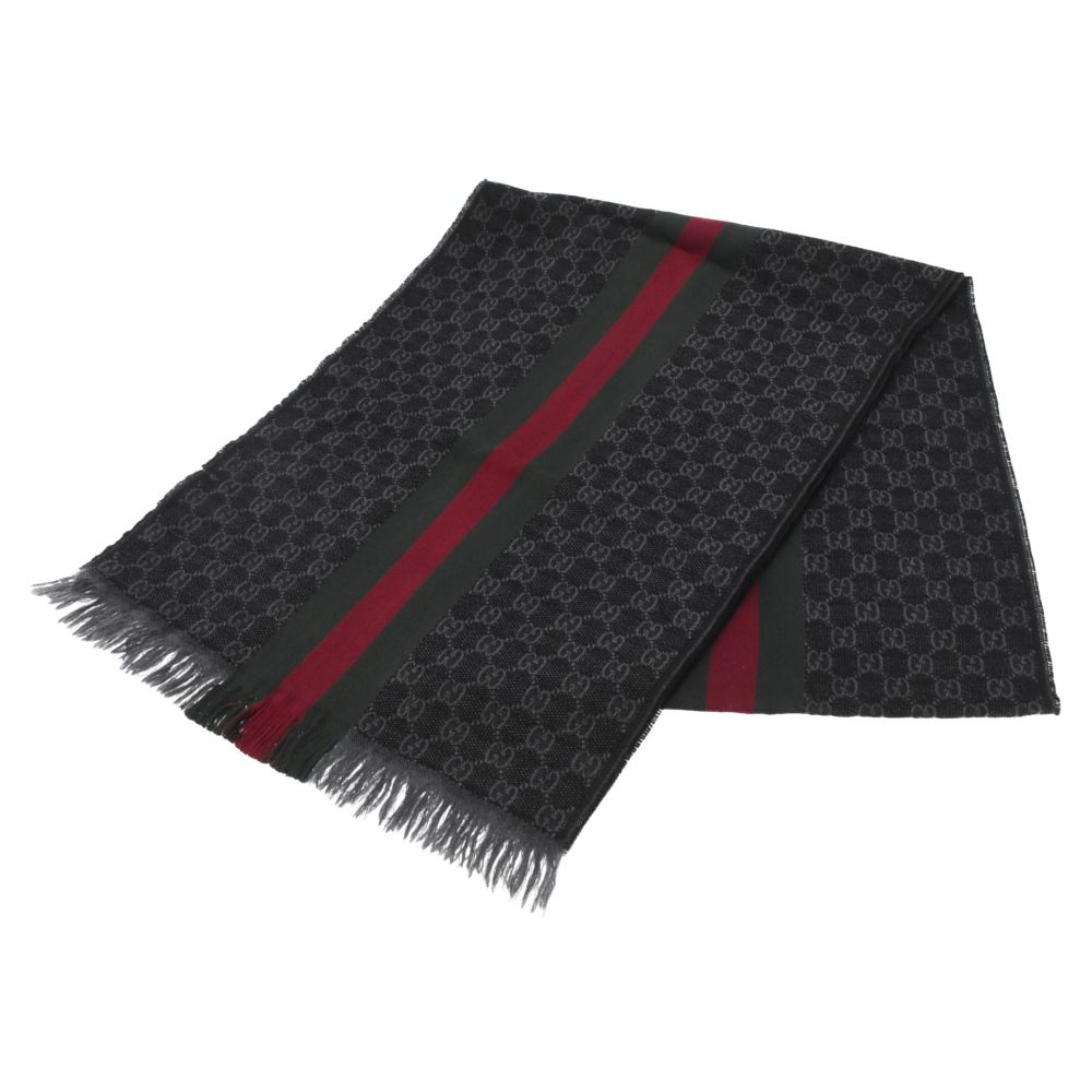GUCCI グッチ GGロゴ シェリーラインデザイン マフラー ストール
