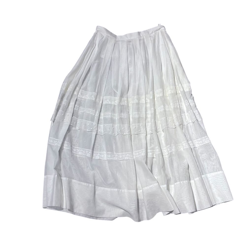 DICE KAYEK ディーチェカヤック Lace Long Skirt レースロングスカート PS118000402100203801 ホワイト size 38 代官山A10