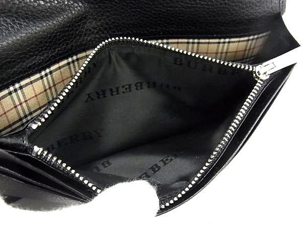 □新品□未使用□ BURBERRY バーバリー レザー 二つ折り 長財布  