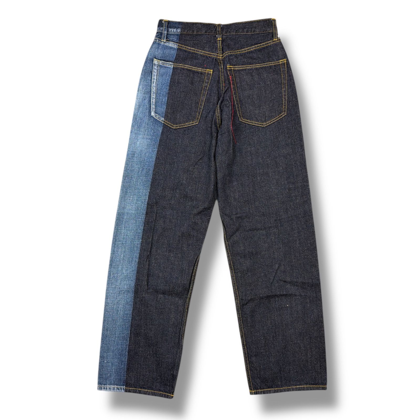 参考上代49500円 YOKE 24 AW Laser Processed Denim Wide Straight Pants レーザープロセスワイドストレートデニムパンツ ジーンズ ヨーク インディゴ 1 99065 A 5