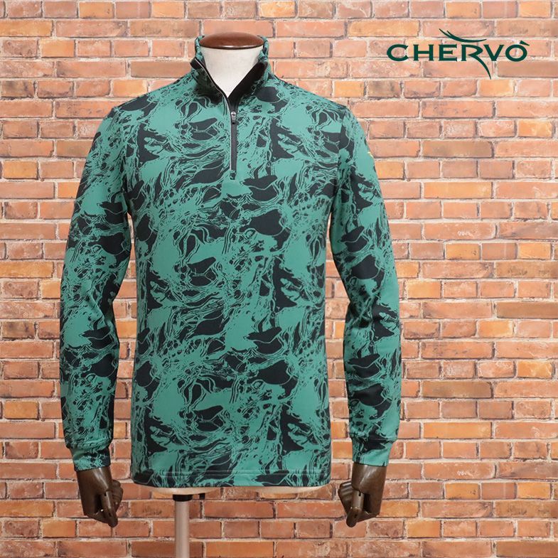 秋冬/CHERVO/46サイズ/ハーフジップ カットソー 保温◎ ストレッチ