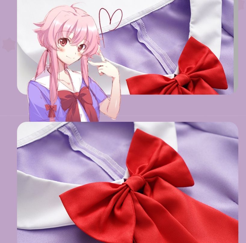 未来日記　我妻由乃　グッズセット □『未来日記』我妻由乃コスプレ衣装 学園セーラー服 Cosplay