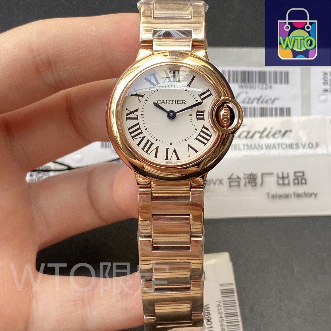 今日 CARTIER 地 ブルーバロン レディース スモール 腕時計-WTO輸入1