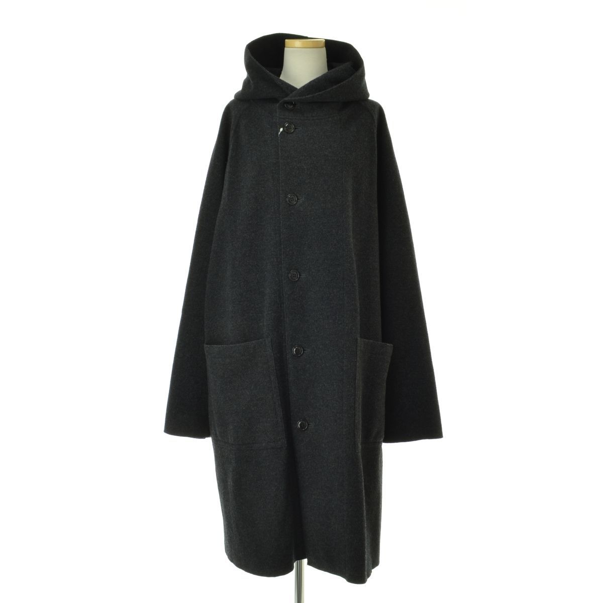 4【confect nest Robe / コンフェクト ネストローブ】02204-0018 ウールカシミヤフリース フーデッドガウンウールコート -  メルカリ