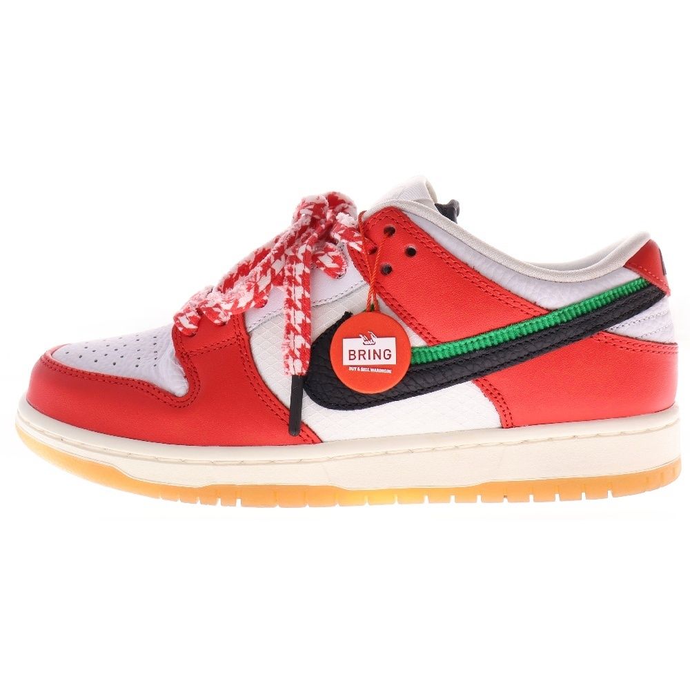 NIKE SB ナイキエスビー ×Frame Skate DUNK LOW PRO QS Habibi CT2550-600 フレイムスケート ダンク ハビビ ローカットスニーカー ホワイト|レッド US8|26.0cm