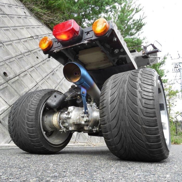 き717　ホンダ　　ジャイロX　TD01　カスタム　フラット.ハンドル.社外メーター付き　キタコ製燃料計おまけ ホンダ ジャイロX ジャイロUP 用 カスタム ハンドルポスト