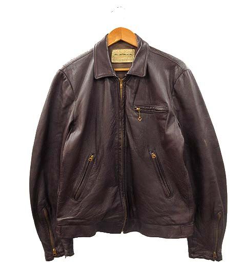 ヴィンテージ VINTAGE 50s 60s カリフォルニアン CALIFORNIAN レザー スポーツジャケット TALON ダークブラウン
