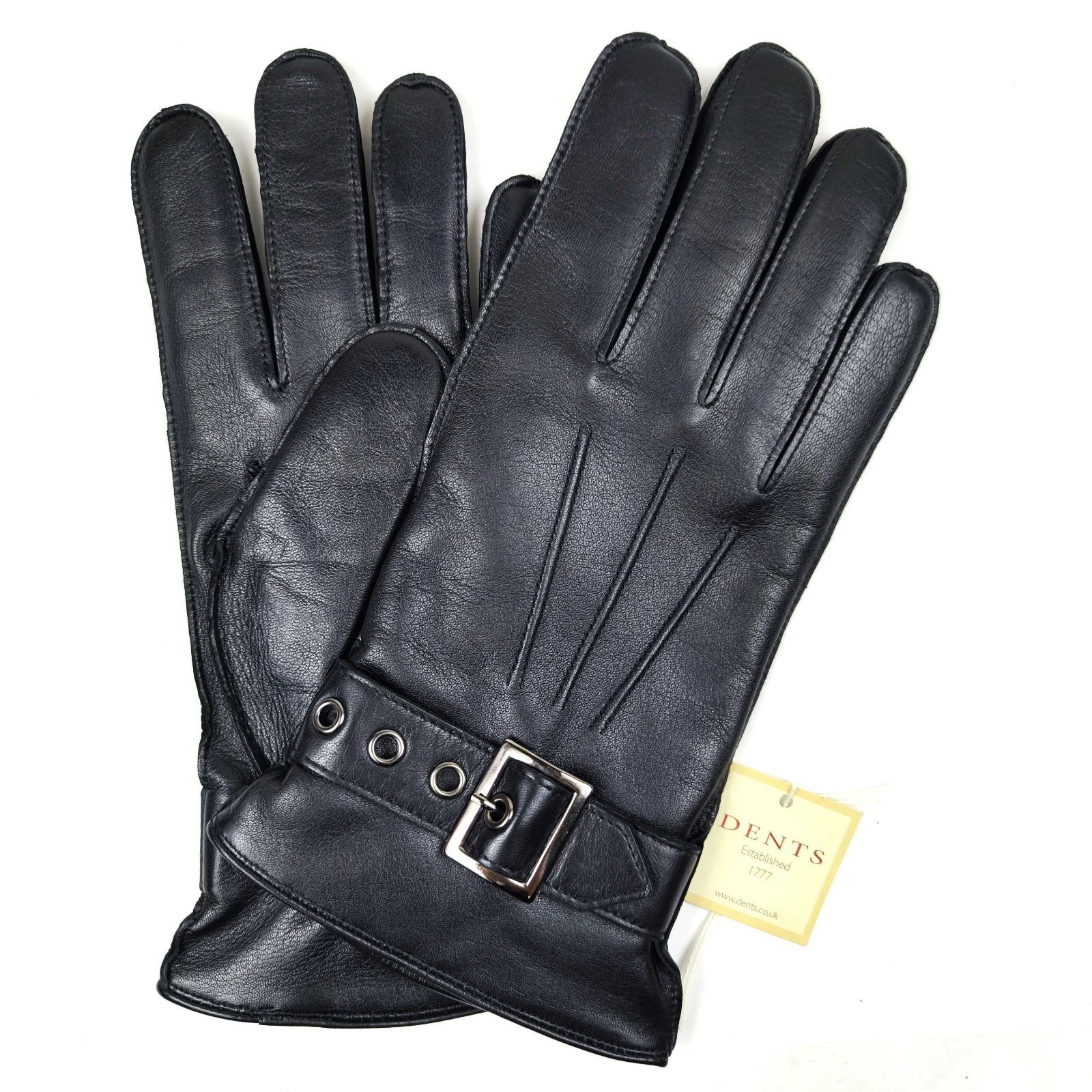 デンツ DENTS カーフベルト×カシミアライニンググローブ 手袋 ブラック サイズM