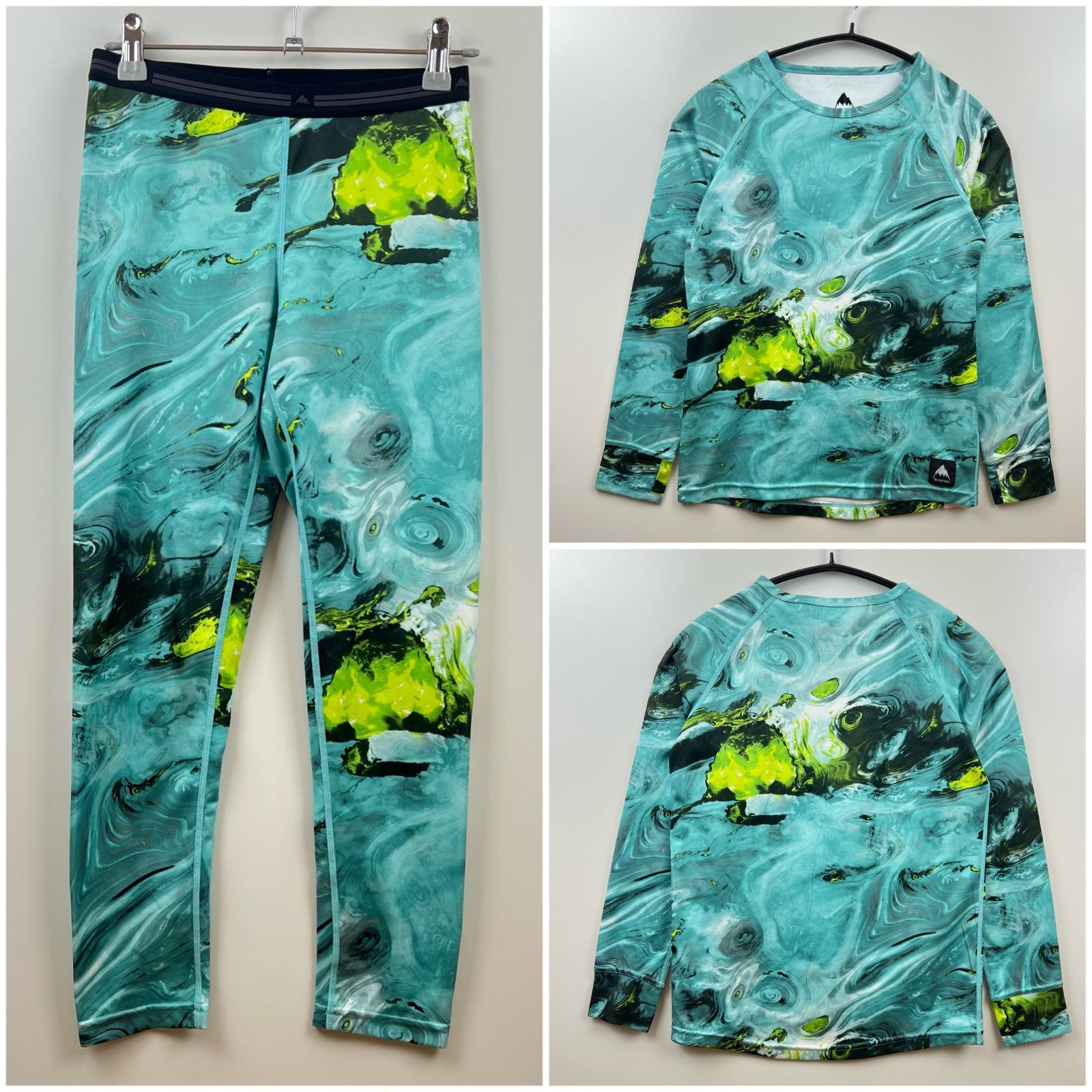 BURTON LIGHTWEIGHT KIDS BASE LAYER SET M 140 バートン キッズ