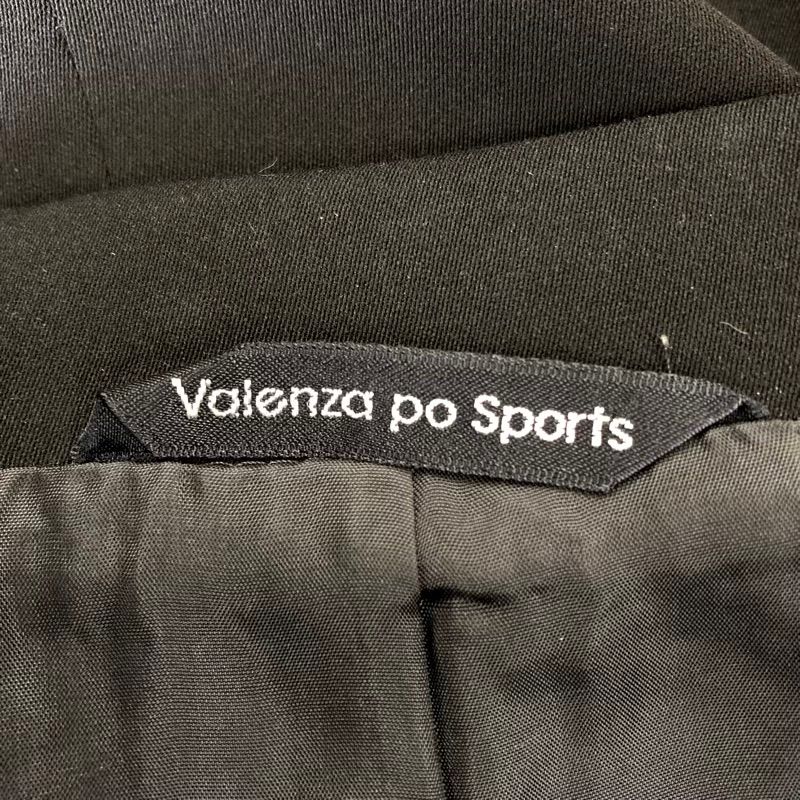 バレンザポースポーツ VALENZA PO SPORTS ジャケット ラインストーン ロゴ入り ボタン スリット 肩パッド 日本製 黒 40 ...