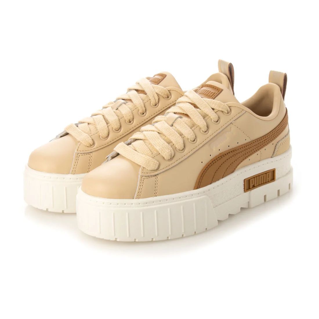 PUMAウィメンズ 厚底スニーカー  MAYZE LUXE WNSメイズ リュクス 383995 （ベージュ）