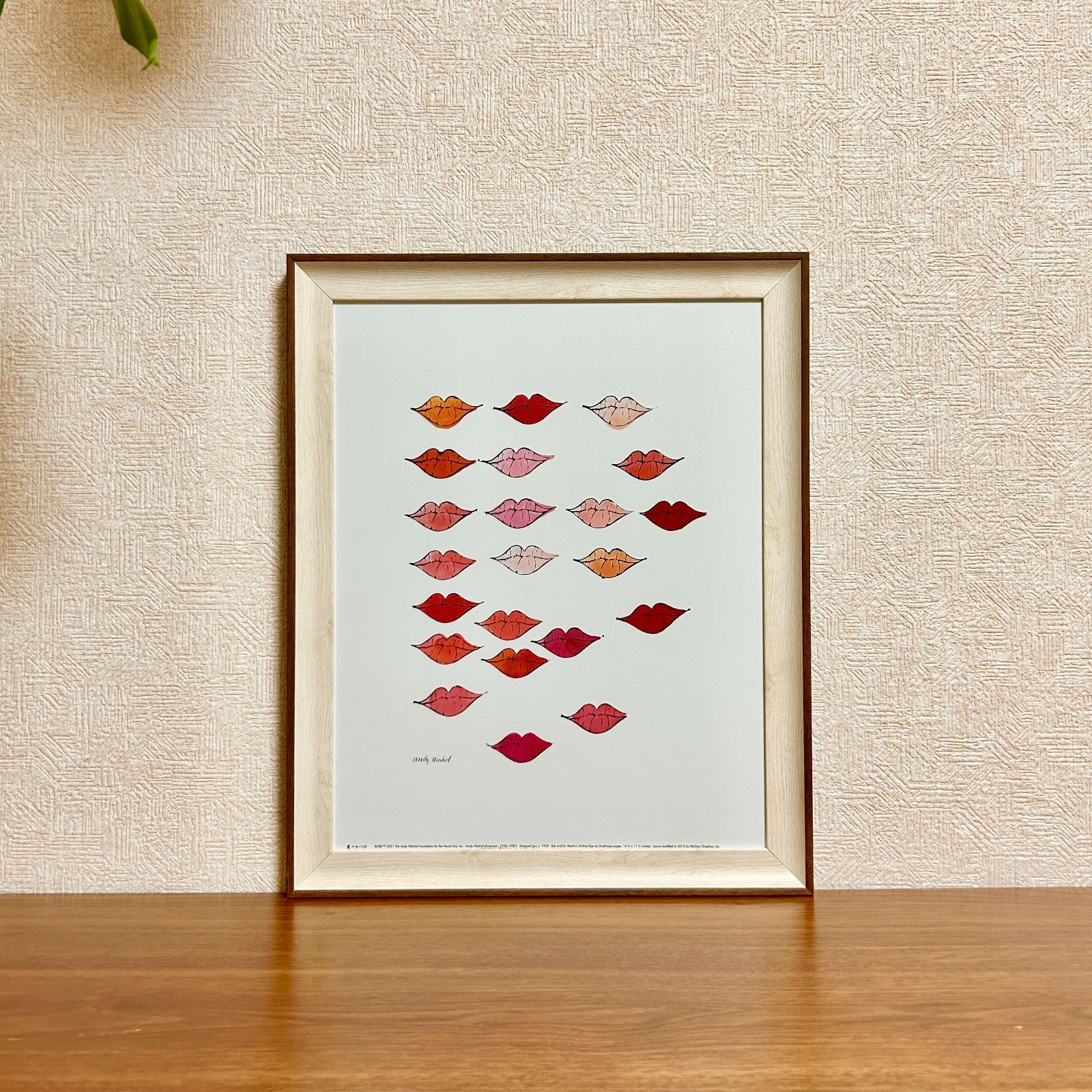 額装マット作品/ウォーホル/(Stamped) Lips c 1959 特別額装マット作品/アートポスター/ウォーホル/(Stamped) Lips