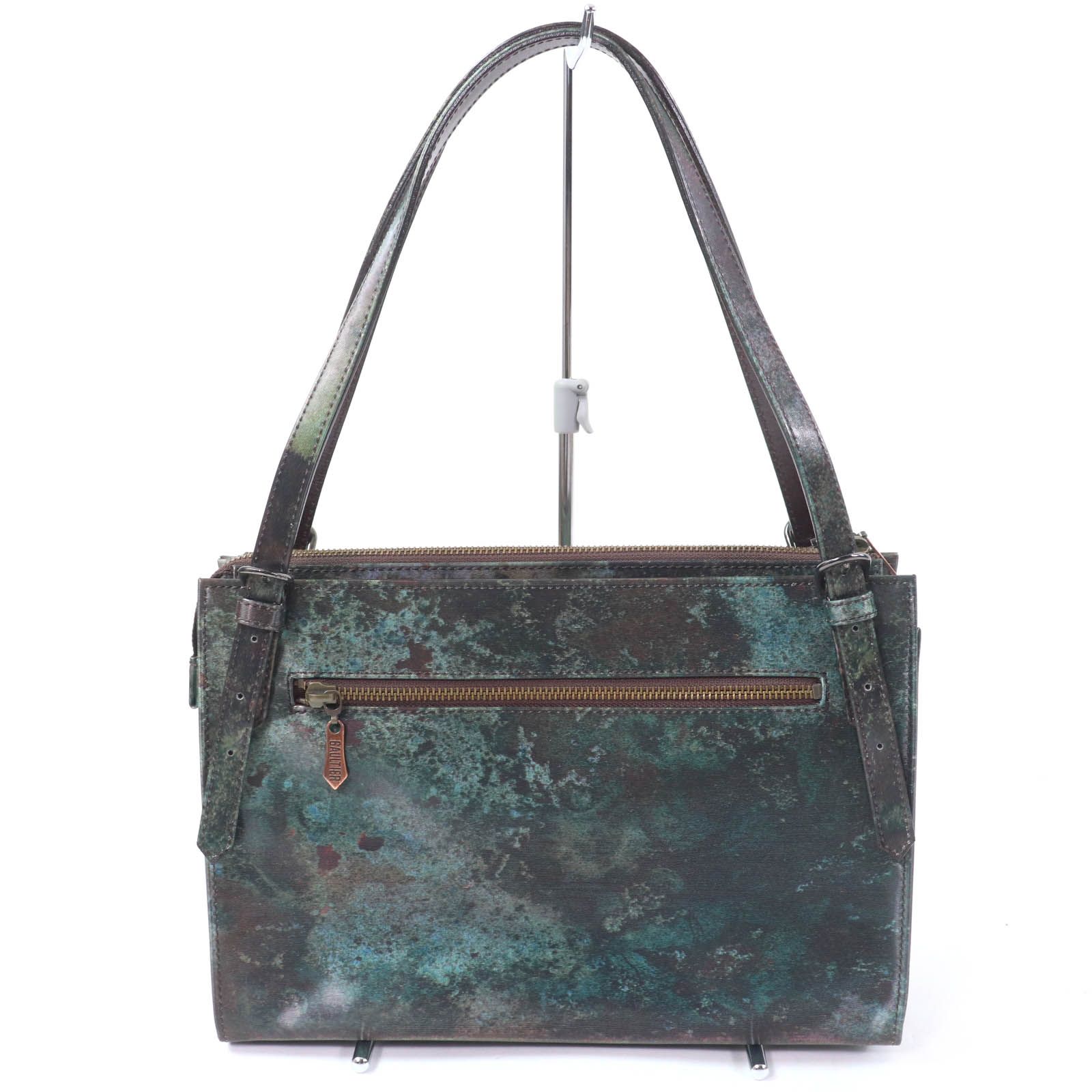 【極美品】希少 ジャンポールゴルチエ ショルダーバッグ Vサイバー 玉虫色 超希少】ジャンポールゴルチエ Vサイバー ショルダーバッグ 玉虫色 極