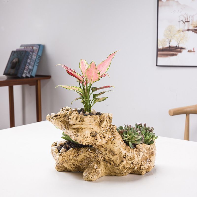植木鉢 多肉植物 寄せ植え 鉢 丸太調 装飾 かわいい フラワー