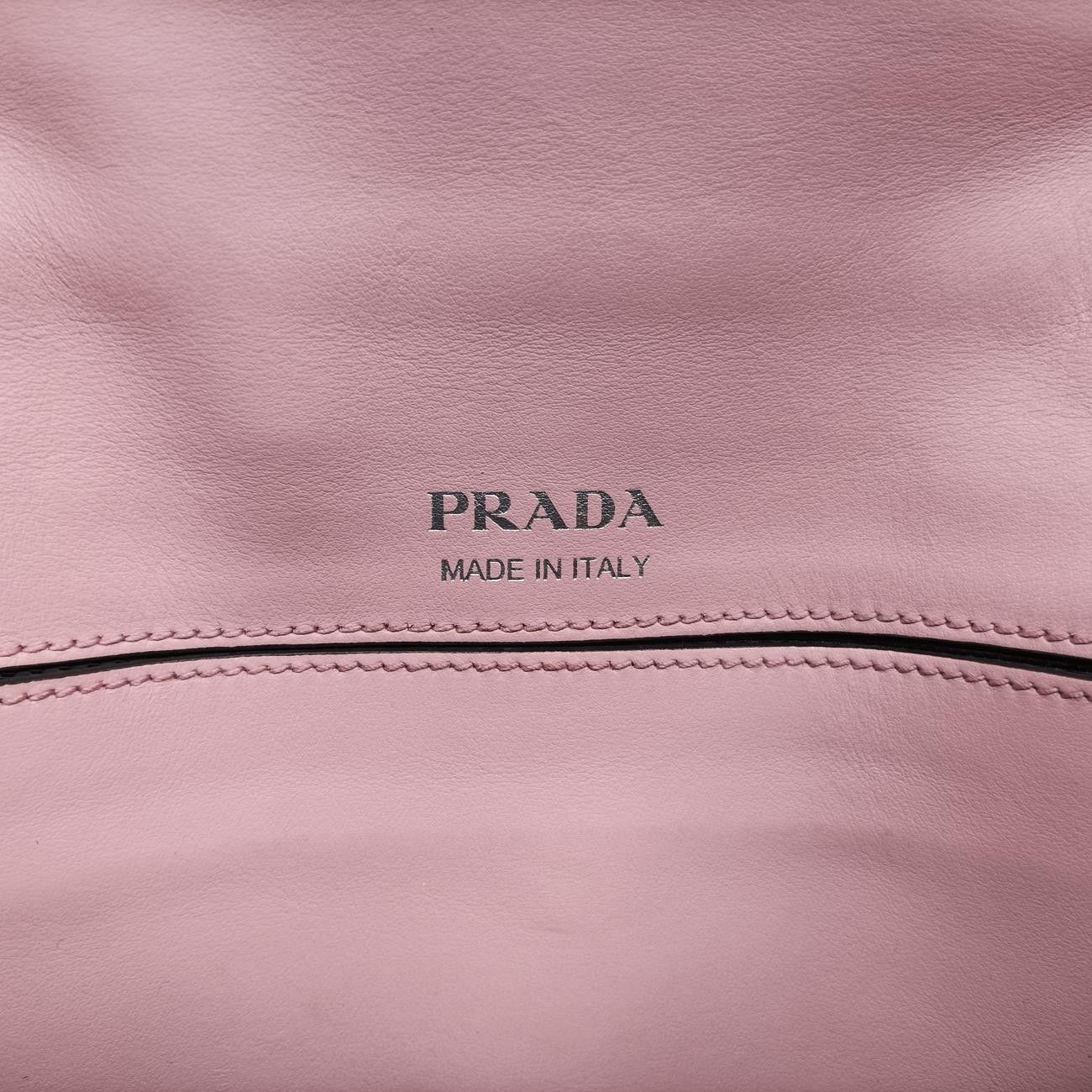 プラダPradaプレックス リボンピンク×イエローレザー1BD06725