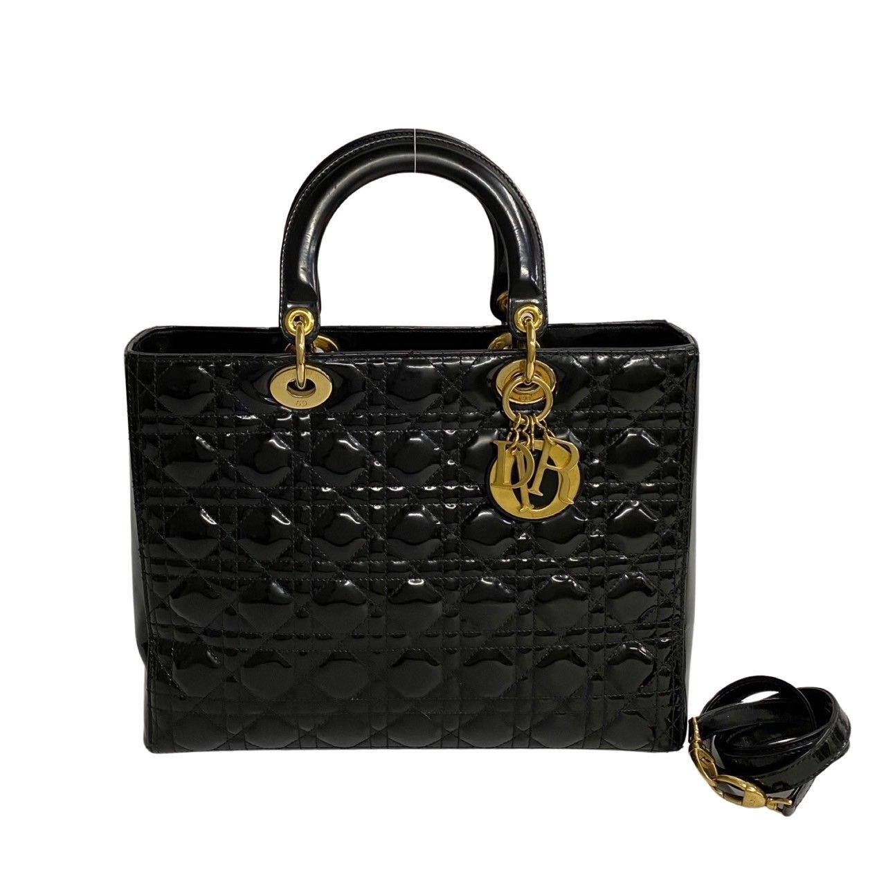 極 美品 Christian Dior ディオール レディディオール カナージュ 