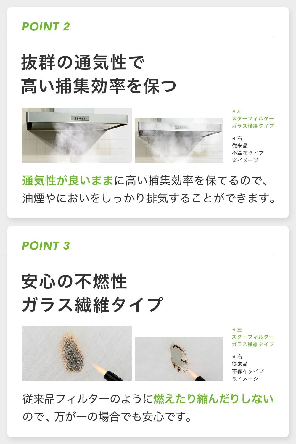 スターフィルター 換気扇フィルター キッチン レンジフード 交換用 12枚 カバー 換気扇 フィルター 整流板 不燃性 高除去率のガラス繊維タイプ 厚手 297×340mm枠用 SF02-12-0-297340 WWW_KANDAIZUMI_COM