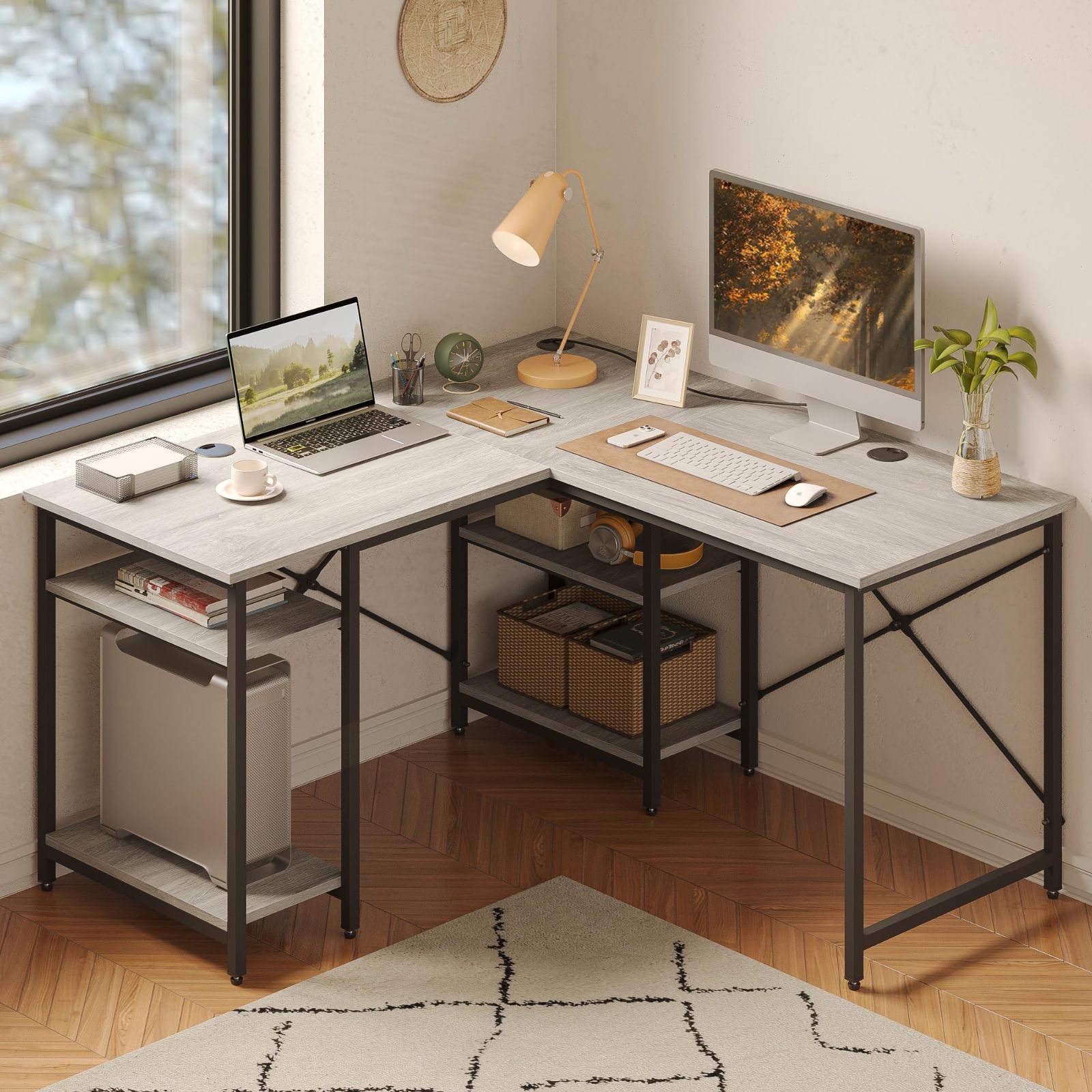 新品　FEZIBO 電動昇降式デスク 幅100cm　ブラウン Amazon | FEZIBO電動昇降式デスク スタンディングデスク 幅100cm