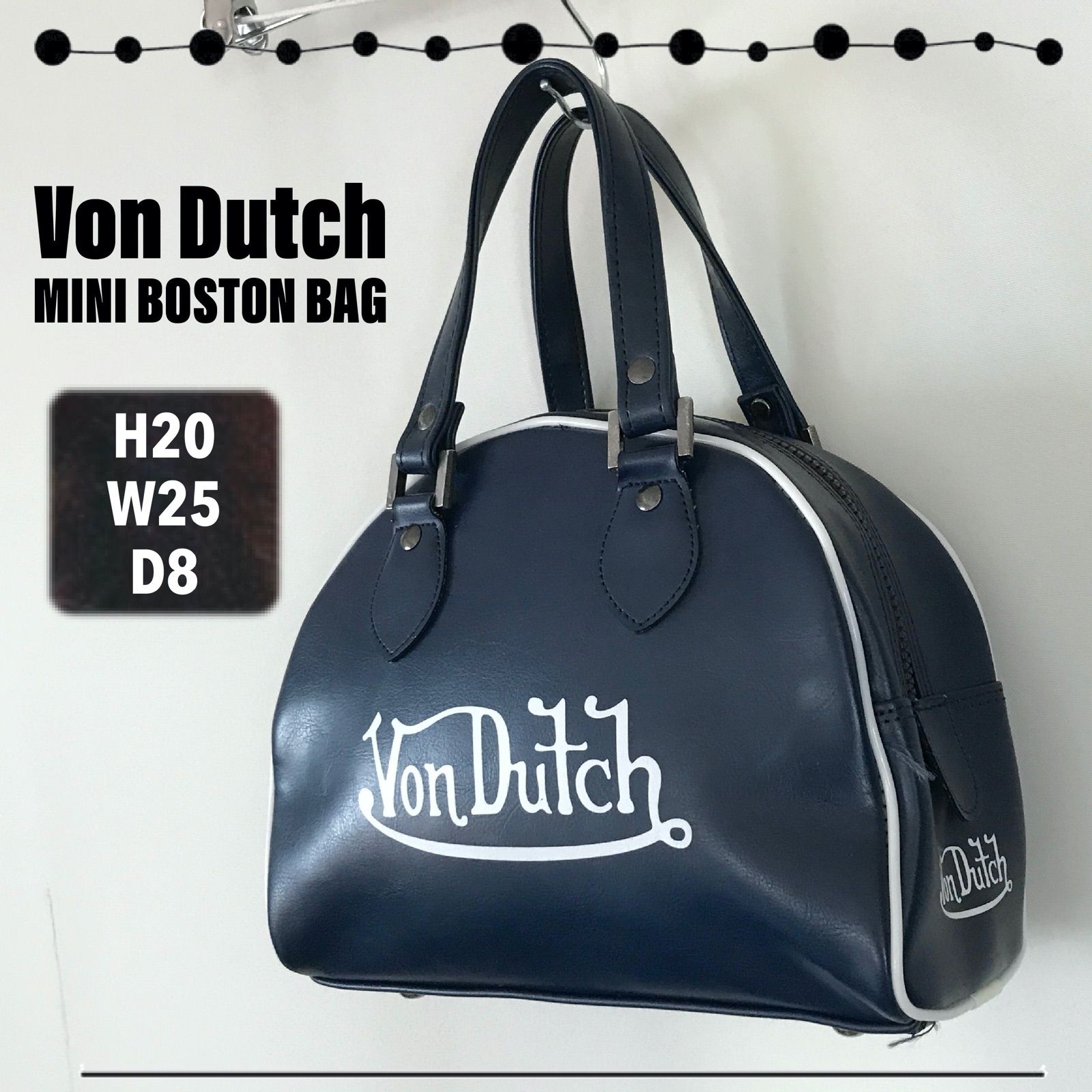 Von Dutch ボンダッチ☆ミニボストンバッグ☆プリントロゴ 2404A038 