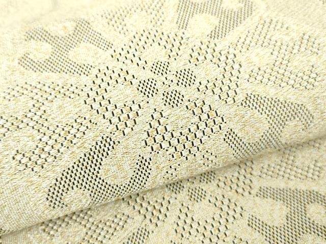 平和屋本店□極上 名門 浅田綴 爪掻本綴 八寸名古屋帯 地紋蜀甲華紋  