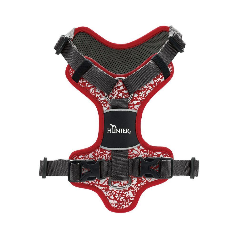ハンター HUNTER 犬用 ハーネス ディヴォ リフレクト 72-100|L red|grey