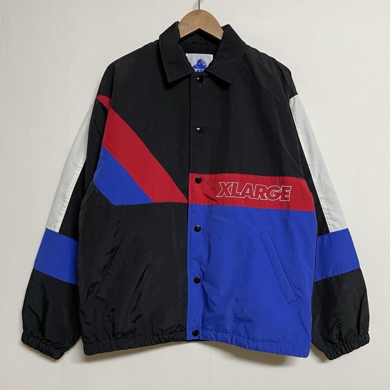 XLARGE TEAM JACKET 刺繍ロゴ ナイロン コーチジャケット 01184510