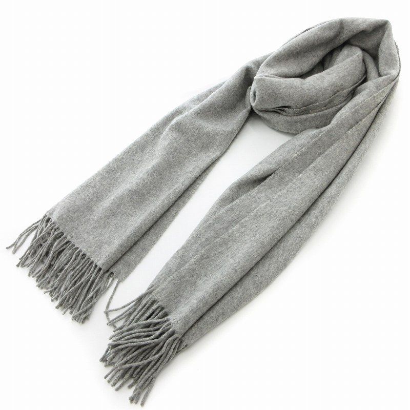 JOHNSTONS OF ELGIN カシミヤ大判マフラー　ストール　グレー Johnstons of Elgin カシミヤストール グレー ジョンストンズ