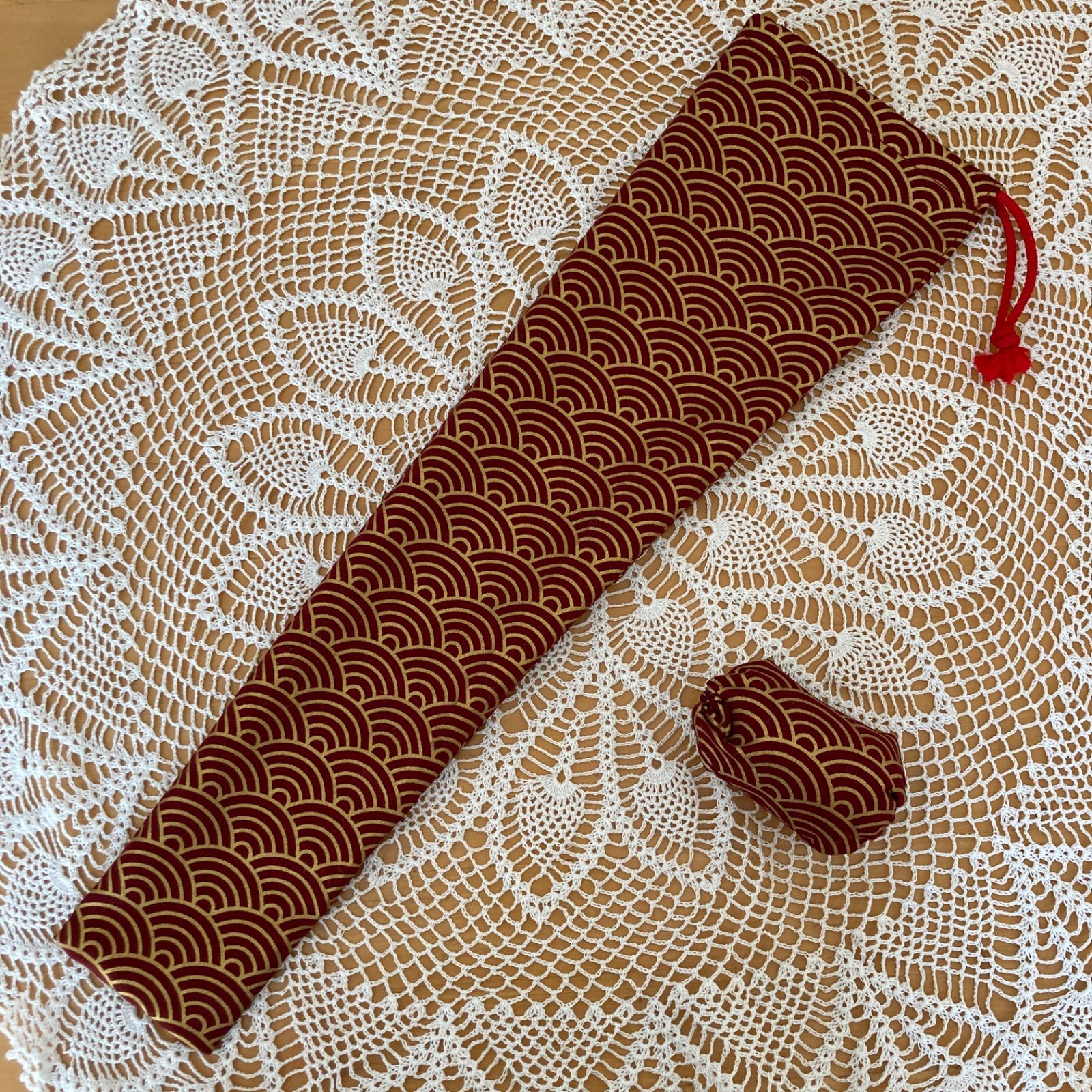 雅楽·笙ケース＆枕☆和柄系☆青海波 雅楽 笙のケース