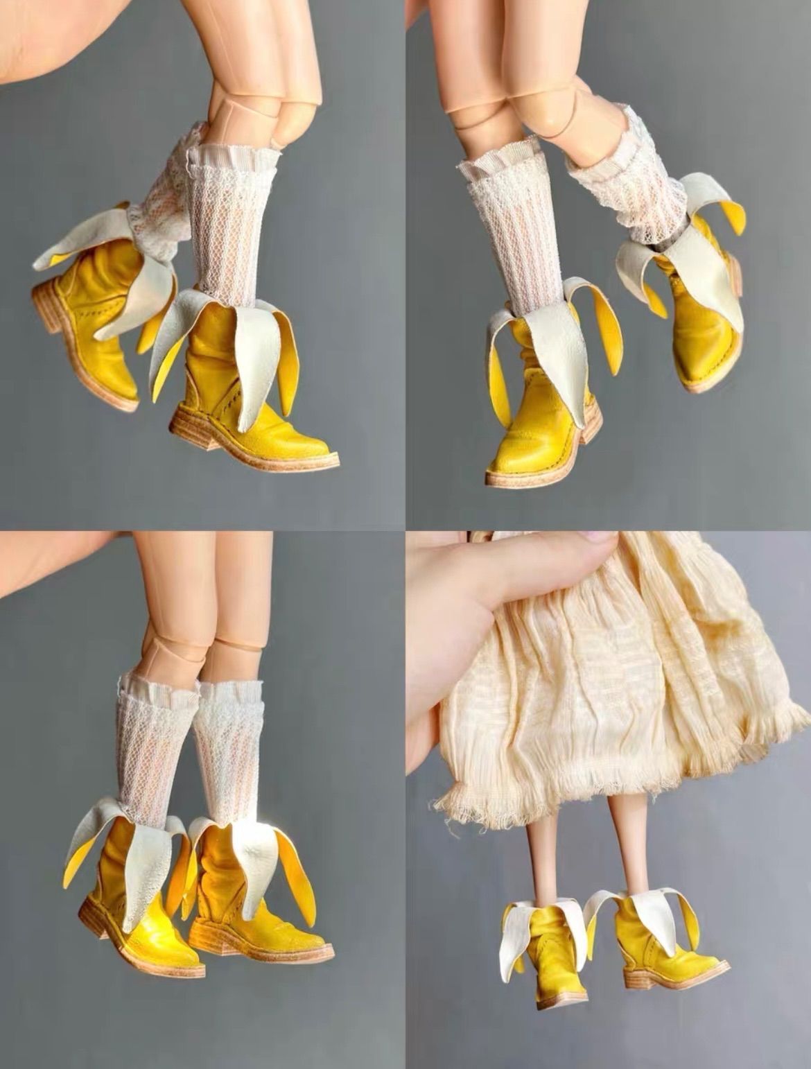 ネオブライス オビツ22 オビツ24 バナナシューズ 革靴 レザー ピエロシューズ NEXPOTALLINN_EU