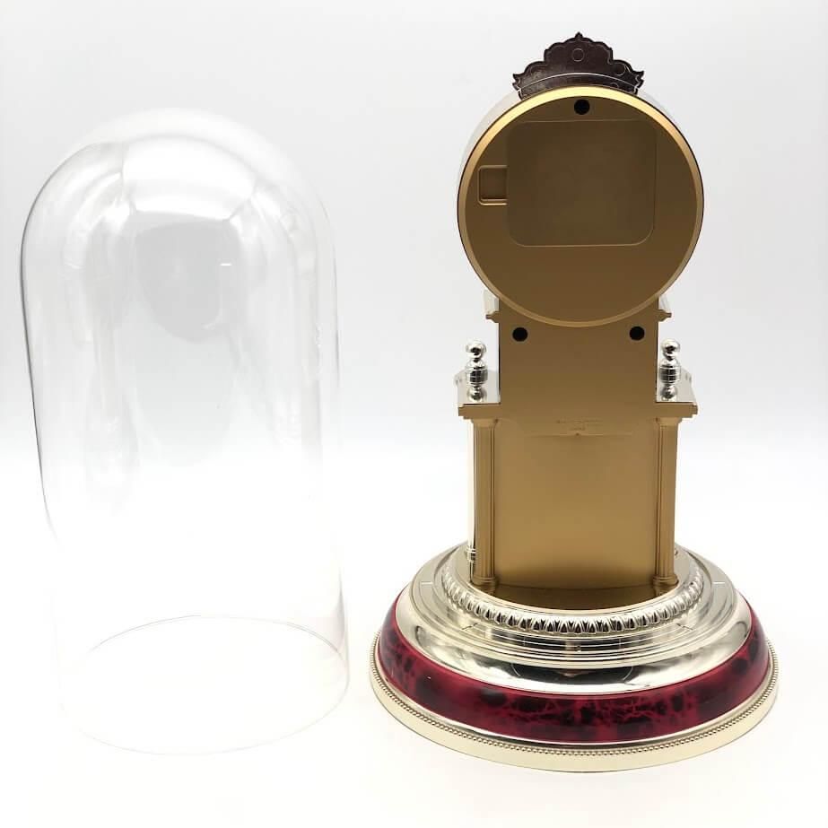 ss7933　シチズン 置時計 4RG-444 ゴールド アナログ時計 CITIZEN タイムランド 振り子＆回転飾り付 からくり時計 卓上 クォーツ 金 置き時計 上品 ステップ秒針 ガラスドーム インテリア時計 中古 ss7933 【】 シチズン 置時計 4RG-444 ゴールド アナログ時計 CITIZEN