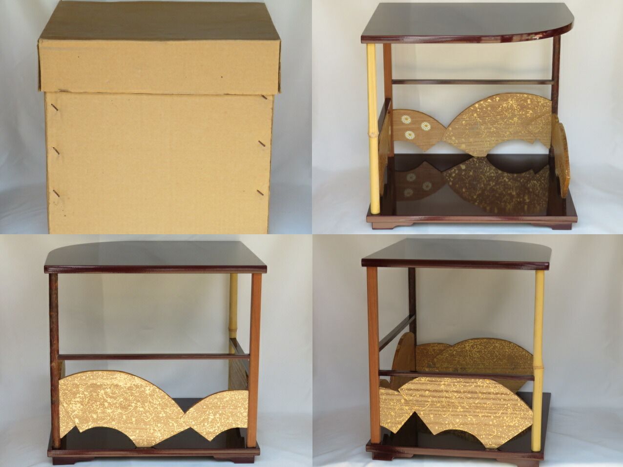 八月☆特売品）鵬雲斎好写 固定式 寿扇棚USED 茶道具 〈税込・送料込