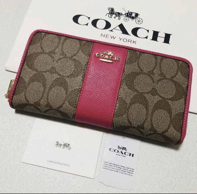 ☆ COACH コーチ 長財布 シグネチャー F52859 ラウンドジップ